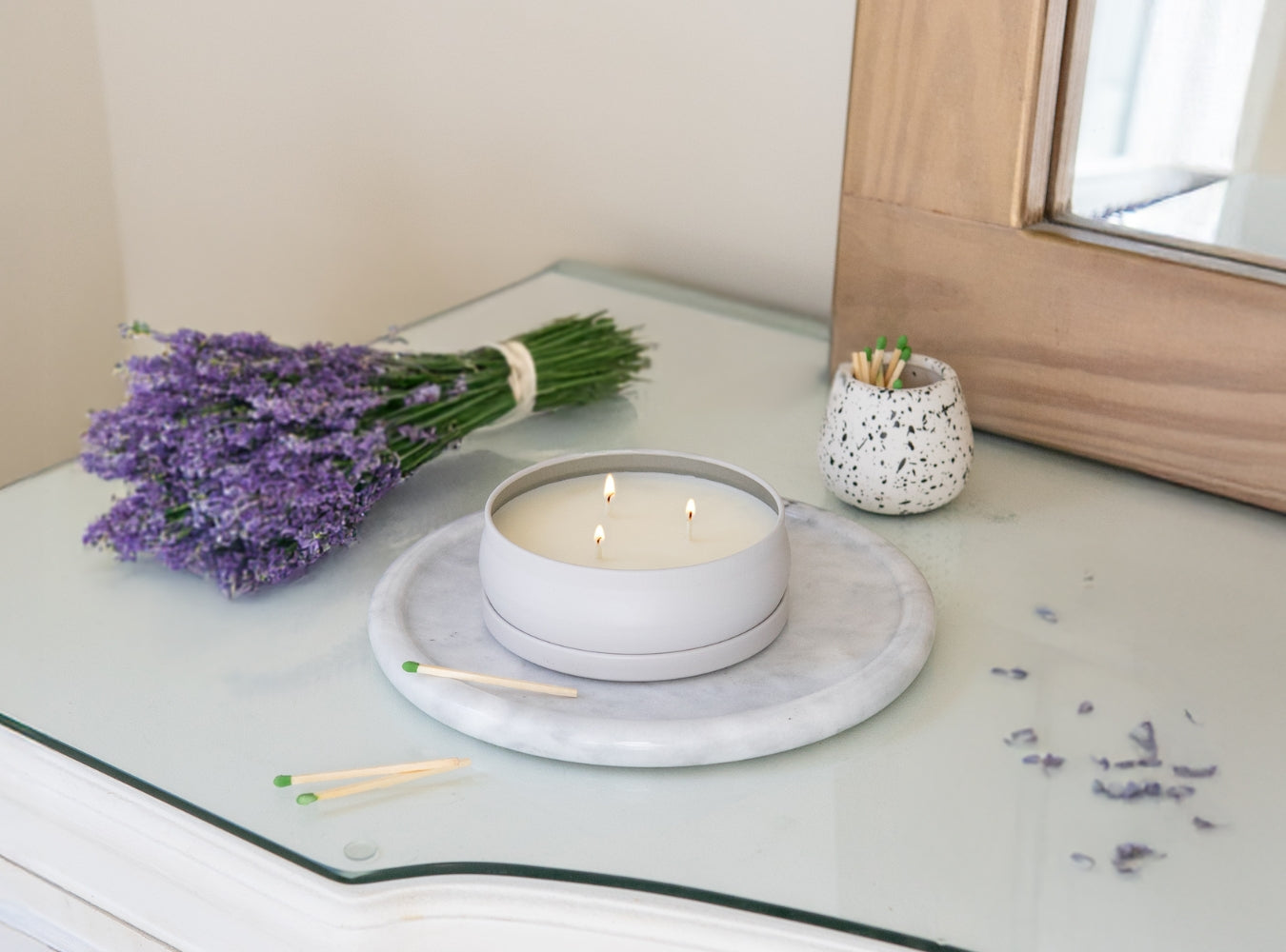 Lavender Blossom 3-Wick Candle (Featured)